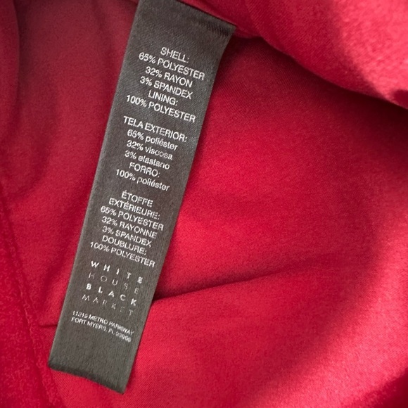 White House Black Market cranberry Pencil Skirt 6 EUC - Picture 4 of 8